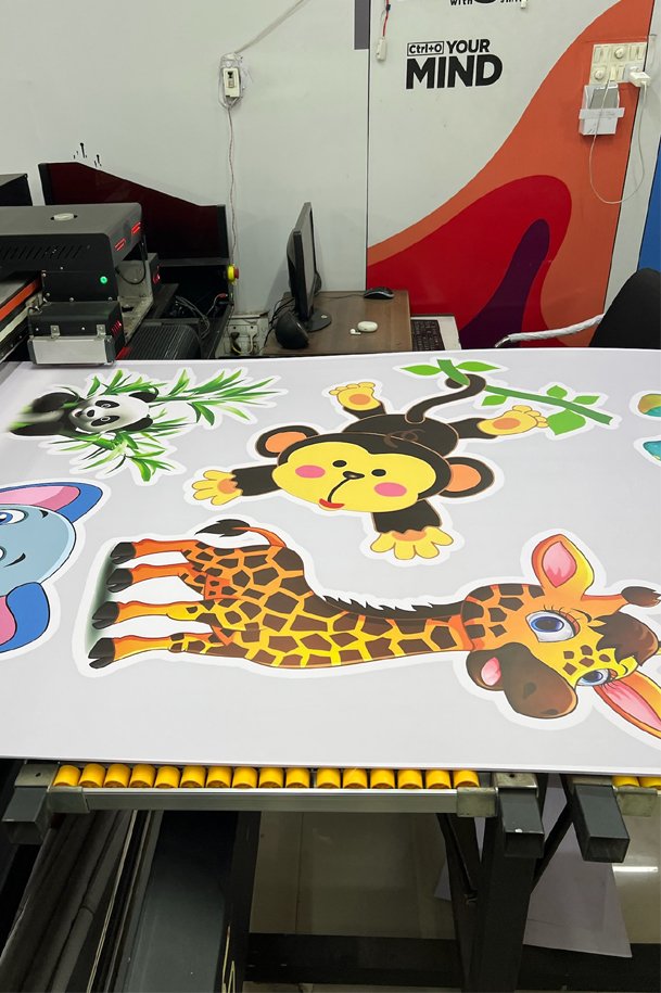 Product launches advertising foam cut out