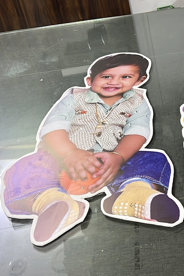 Product launches advertising foam cut out