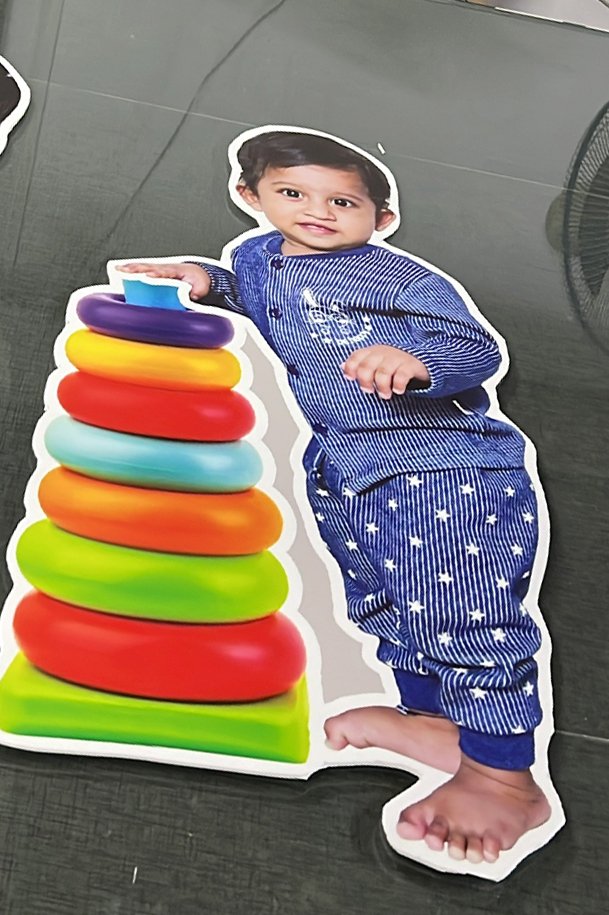 Product launches advertising foam cut out