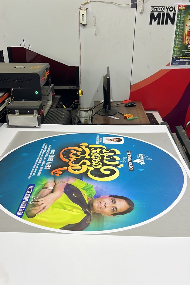 Product launches advertising foam cut out