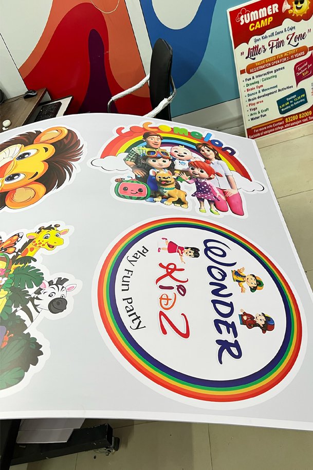 Product launches advertising foam cut out