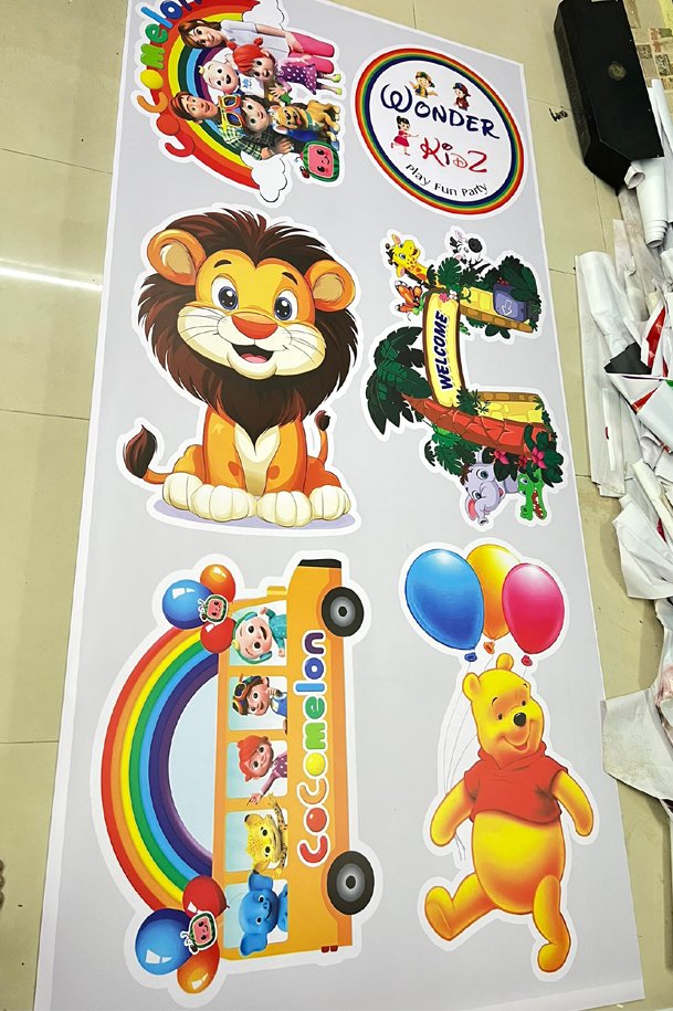 Product launches advertising foam cut out