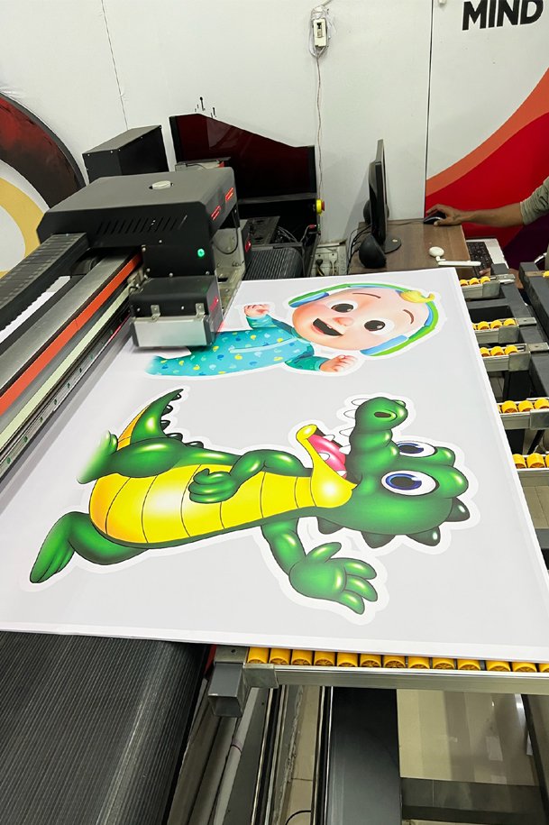 Product launches advertising foam cut out