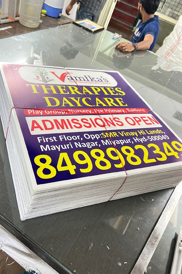 Hospital promotions flute board